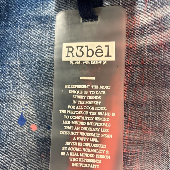 * R3bel  Skinny Fit Jeans Mens 36 x 32 - Picture 4 of 7